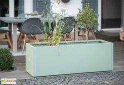 Herstera Garden Jardinière Au Sol En Métal Thermolaqué XL - 150 X 50 X 50