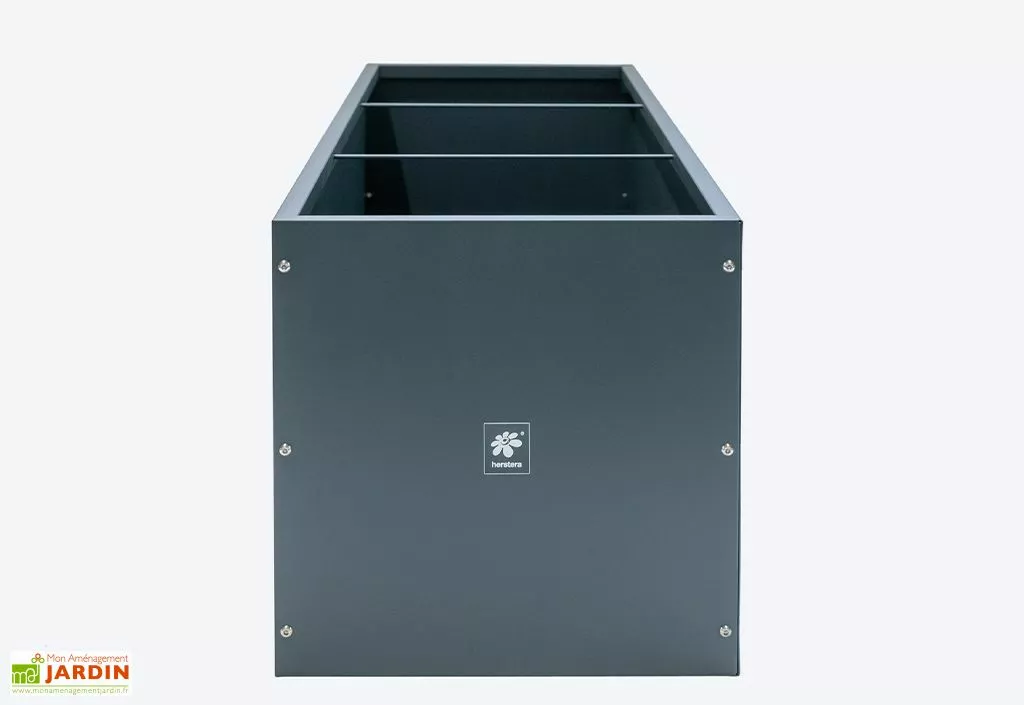 Herstera Garden Jardinière Rectangulaire En Métal Thermolaqué Gris Anthracite 7 Herstera Garden Jardinière Rectangulaire En Métal Thermolaqué Gris Anthracite – Image 5