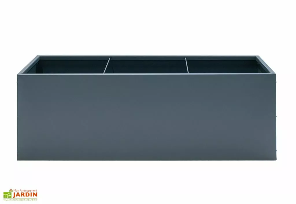 Herstera Garden Jardinière Rectangulaire En Métal Thermolaqué Gris Anthracite 8 Herstera Garden Jardinière Rectangulaire En Métal Thermolaqué Gris Anthracite – Image 6