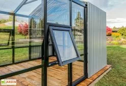 Stali Serre De Jardin En Bois Et Verre Trempé Avec Panneaux Occultants – Jasmin -Jardinage Soldes fenetre serre jardin bois stali design 05