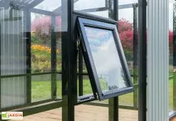 Stali Serre De Jardin En Bois Et Verre Trempé Avec Panneaux Occultants – Hortensia -Jardinage Soldes fenetre serre jardin bois verre trempe stali