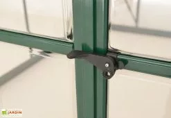 Canopia Serre De Jardin En Aluminium Et Polycarbonate Balance – Vert -Jardinage Soldes fermeture porte serre aluminium vert polycarbonate balance