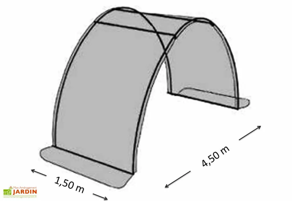 Extension 1,5 M En 2x180µ Pour Serre De Jardin Tunnel Richel 4,5 M 4 Extension 1,5 M En 2x180µ Pour Serre De Jardin Tunnel Richel 4,5 M – Image 2