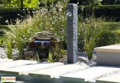 Garantia Fontaine De Jardin En Polyéthylène 100 Cm Granit Imitation Pierre