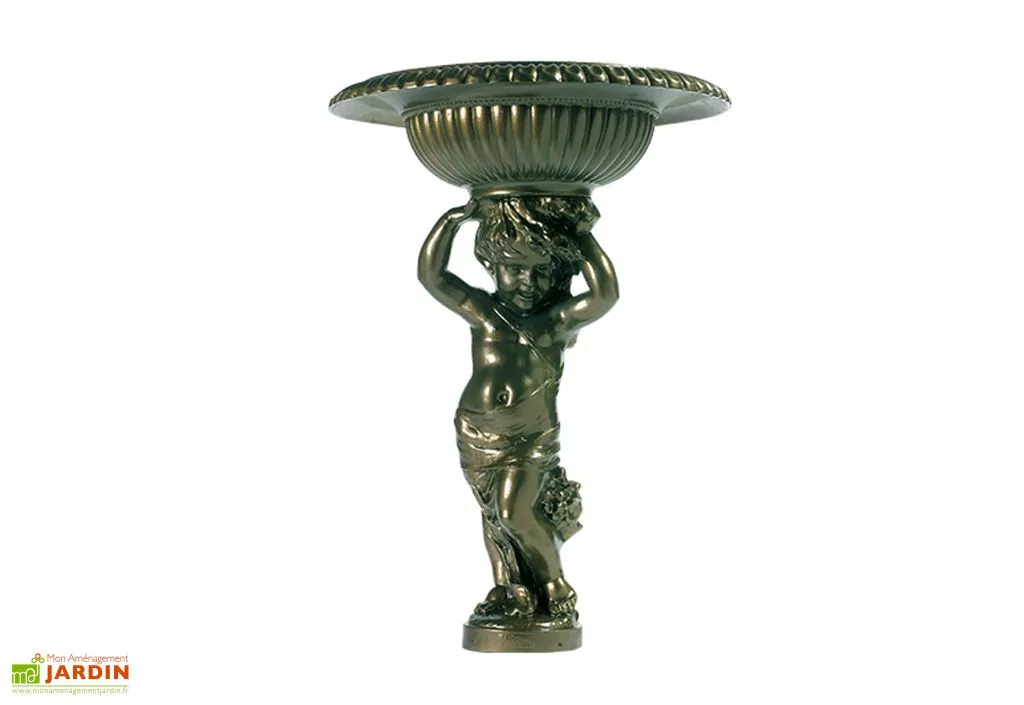 Dommartin Fontaine De Jardin En Fonte Avec Circuit Fermé - Angelot 3 Dommartin Fontaine De Jardin En Fonte Avec Circuit Fermé - Angelot