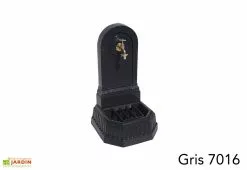 Dommartin Fontaine De Jardin Murale En Fonte Citadine + Robinet -Jardinage Soldes fontaine jardin fonte dommartin citadine gris 7016