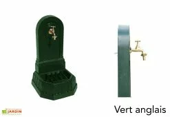 Dommartin Fontaine De Jardin Murale En Fonte Citadine + Robinet -Jardinage Soldes fontaine jardin fonte dommartin citadine vert anglais