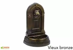 Dommartin Fontaine De Jardin Murale En Fonte Empire Avec Robinet -Jardinage Soldes fontaine jardin fonte dommartin empire vieux bronze