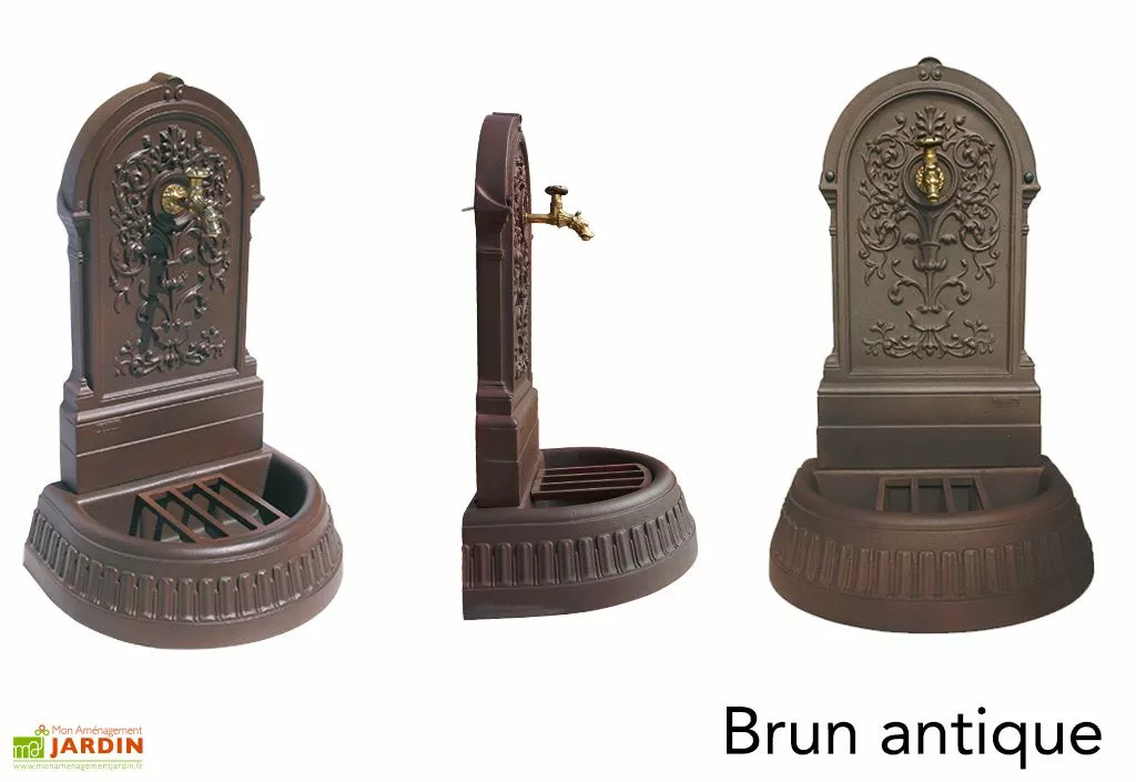 Dommartin Fontaine De Jardin Murale En Fonte Floraison + Robinet Colvert 6 Dommartin Fontaine De Jardin Murale En Fonte Floraison + Robinet Colvert – Image 4