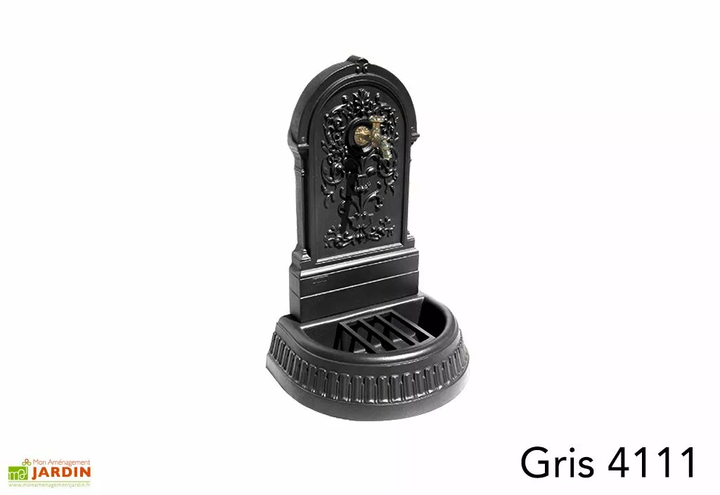 Dommartin Fontaine De Jardin Murale En Fonte Floraison + Robinet Colvert 7 Dommartin Fontaine De Jardin Murale En Fonte Floraison + Robinet Colvert – Image 5