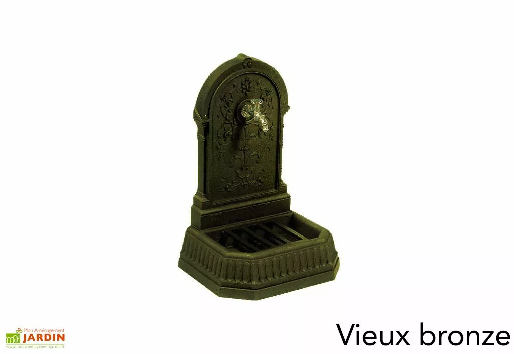 Dommartin Fontaine De Jardin Murale En Fonte Florale + Robinet 8 Dommartin Fontaine De Jardin Murale En Fonte Florale + Robinet – Image 6