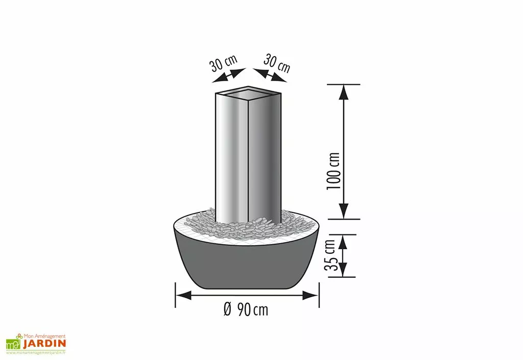 Seliger Fontaine De Jardin En Inox Tower 100B 4 Seliger Fontaine De Jardin En Inox Tower 100B – Image 2