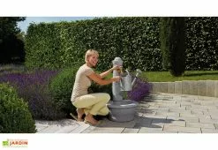 Garantia Fontaine De Jardin En Polyéthylène Imitation Pierre Roma
