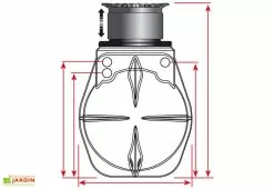 GreenLife Cuve Recuperateur Eau Enterree 2000 L -Jardinage Soldes g0002243 face