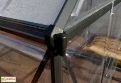 Canopia Serre De Jardin En Aluminium Et Polycarbonate Balance – Gris -Jardinage Soldes gouttiere serre balance grey canopia 1 1