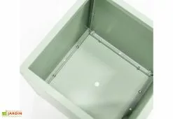 Herstera Garden Jardinière Cube Vert Cactus En Métal Thermolaqué – 50 X 50 X 50 Cm -Jardinage Soldes interieur cube jardin hg08976105