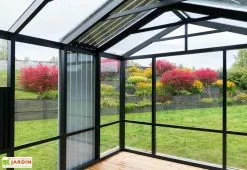 Stali Serre De Jardin En Bois Et Verre Trempé Avec Panneaux Occultants – Hortensia -Jardinage Soldes interieur serre jardin bois verre trempe stali
