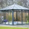 Canopia Jardin D’Hiver GARDA Gris Anthracite 5,95 X 5,17 X 3,32 M 1 Canopia Jardin D’Hiver GARDA Gris Anthracite 5,95 X 5,17 X 3,32 M -Jardinage Soldes jardin hiver ferme gazebo hexagonal garda gris anthracite 597x517x332cm 2