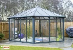 Canopia Jardin D’Hiver GARDA Gris Anthracite 5,95 X 5,17 X 3,32 M