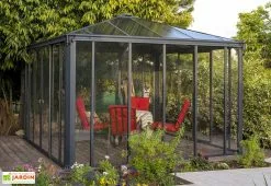 Canopia Jardin D’Hiver En Aluminium Et Polycarbonate 9 M² – LEDRO 3000