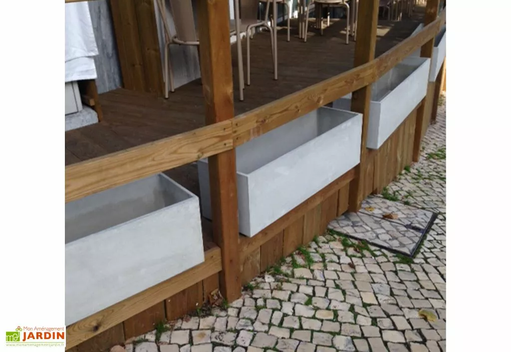 Blive Jardinière En Béton Fibré Balko 100 - 100 X 25 X 25 Cm 4 Blive Jardinière En Béton Fibré Balko 100 - 100 X 25 X 25 Cm – Image 2
