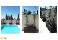 Blive Jardinière En Béton Fibré Retkube 120 (120x40) -Jardinage Soldes jardiniere beton blive retkube noir