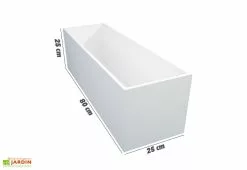 Blive Jardinière En Béton Fibré Balko 80 (80x25) -Jardinage Soldes jardiniere beton fibre balko blanc 80x25 1