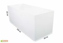Blive Jardinière En Béton Fibré Retkube 100 (100x40) 13 Blive Jardinière En Béton Fibré Retkube 100 (100x40) -Jardinage Soldes jardiniere beton renforce fibre 100x40cm blanc