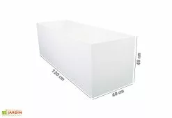 Blive Jardinière En Béton Fibré Retkube 120 (120x40) -Jardinage Soldes jardiniere beton retkube 120cm blanc