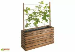 Jardipolys Jardinière Avec Treillis Lign Z (100x30x130cm)