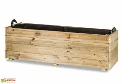 Hortalia Jardinière En Bois De Pin Traité Ghio - 120 X 40 X 40 Cm