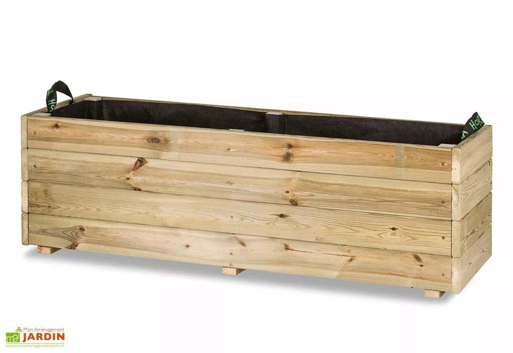 Hortalia Jardinière En Bois De Pin Traité Ghio - 120 X 40 X 40 Cm 3 Hortalia Jardinière En Bois De Pin Traité Ghio - 120 X 40 X 40 Cm