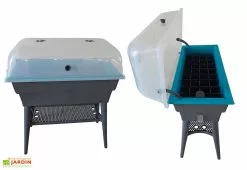 Jardinière Calipso Combi 40L Mini Serre Double Paroi + Réserve D'Eau H80cm -Jardinage Soldes jardiniere calipso combi double paroi mini serre 40l 2