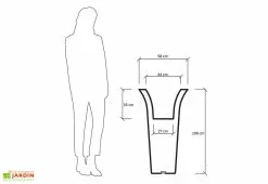 Farmet New Pot De Fleurs Lumineux En Polyéthylène Flos – Ø 58 X 100 Cm -Jardinage Soldes jardiniere dimensions 1