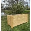 Jardi-Bois Jardinière Rectangulaire En Bois De Châtaignier Lasuré - Garden -Jardinage Soldes jardiniere en bois lasure