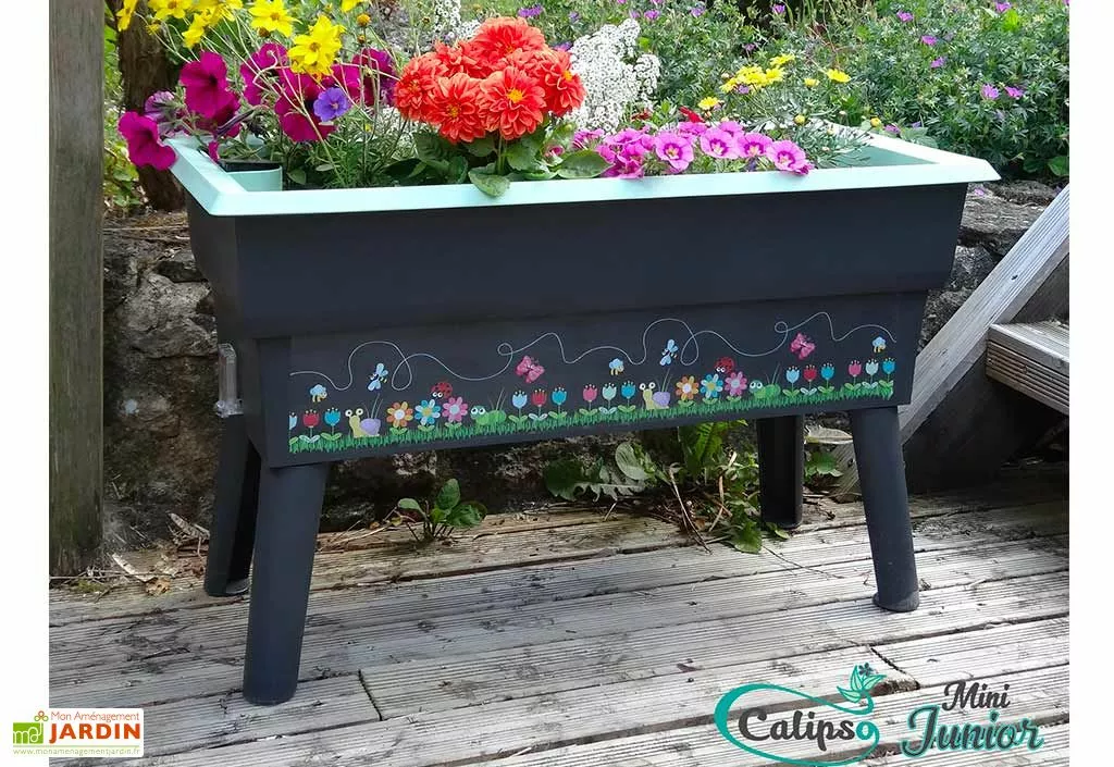 Jardinière Enfant Calipso Mini Junior + Panier Et Acc. – Bleu Pastel 4 Jardinière Enfant Calipso Mini Junior + Panier Et Acc. – Bleu Pastel – Image 2