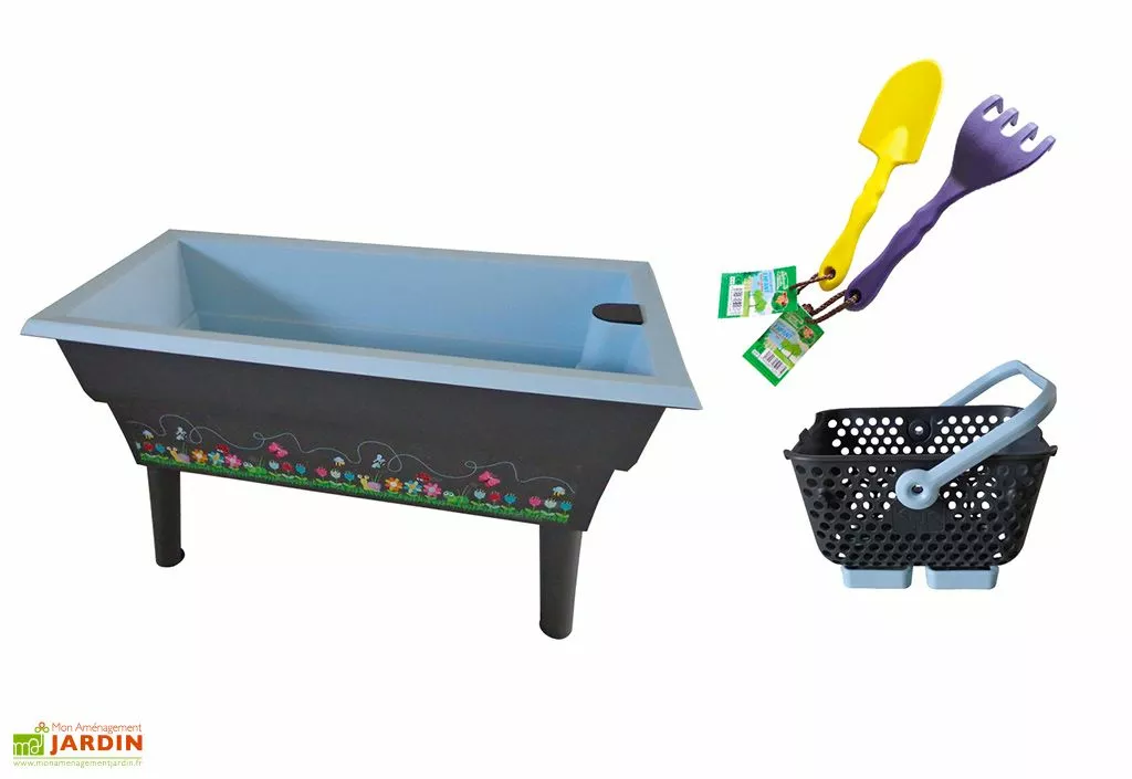 Jardinière Enfant Calipso Mini Junior + Panier Et Acc. – Bleu Pastel 3 Jardinière Enfant Calipso Mini Junior + Panier Et Acc. – Bleu Pastel