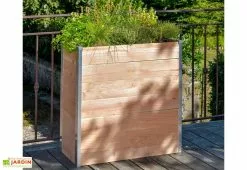 Mon Petit Potager Jardinière En Bois Douglas Et Aluminium 75 X 35 X 80 Cm