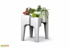 Jardinière Design Kiga XL 4 Bacs Blanche -Jardinage Soldes jardiniere kiga polypropylene blanche 2