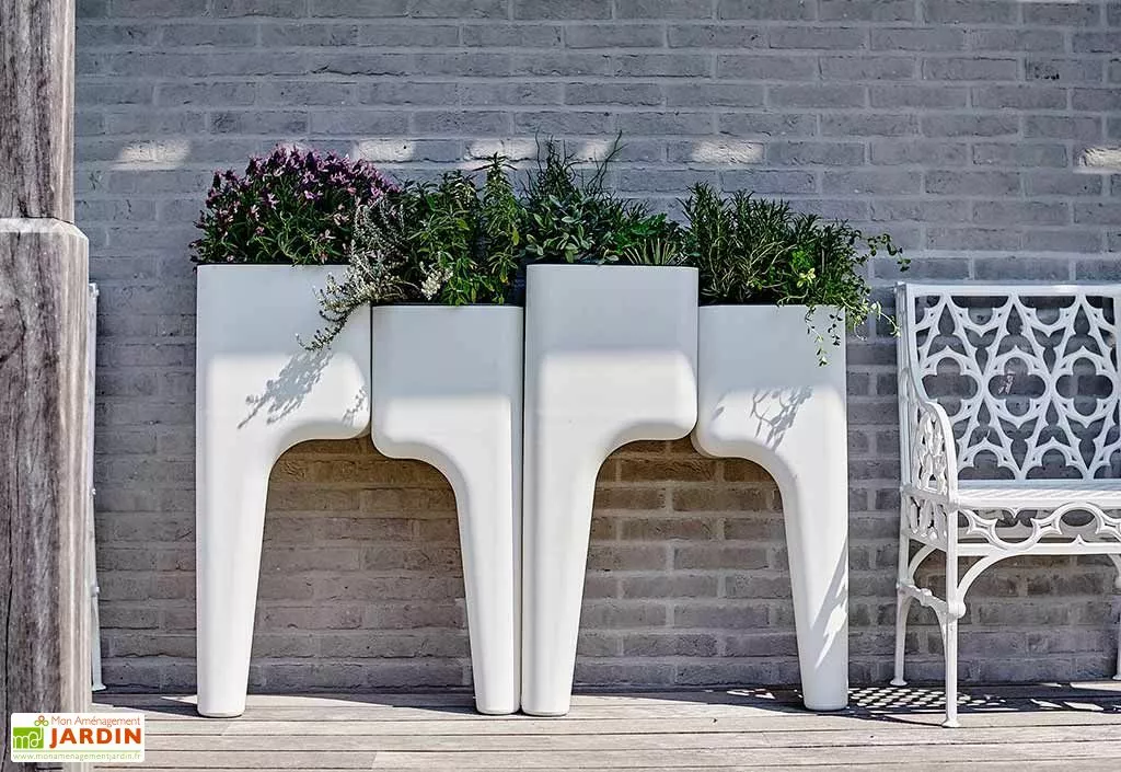 Jardinière Design Kiga M 4 Bacs Blanche 3 Jardinière Design Kiga M 4 Bacs Blanche