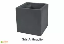 Farmet New Jardinière Carrée En Polyéthylène Atlantis 50 Cm (pls Coloris) -Jardinage Soldes jardiniere plastique rotomoule double paroi 49cm couleurs 1