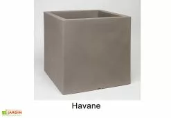 Farmet New Jardinière Carrée En Polyéthylène Atlantis 50 Cm (pls Coloris) -Jardinage Soldes jardiniere plastique rotomoule double paroi 49cm couleurs 3