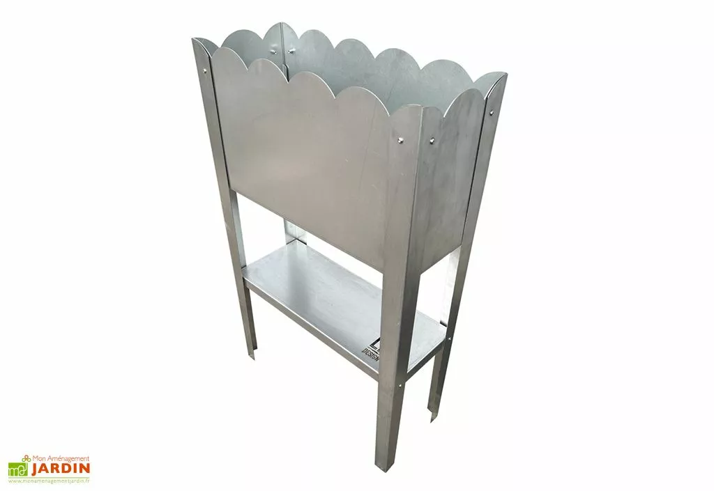 LP Design Jardinière Potager Sur Pieds En Acier Galvanisé - 50 X 20 X 80 Cm - Bords Arrondis 4 LP Design Jardinière Potager Sur Pieds En Acier Galvanisé - 50 X 20 X 80 Cm - Bords Arrondis – Image 2