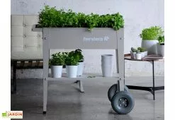 Herstera Garden Jardinière Sur Pieds En Acier Avec Roues – Barcelona Liso -Jardinage Soldes jardiniere potager pieds