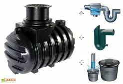 GreenLife Kit Cuve Recuperateur Eau Enterree 2000 L