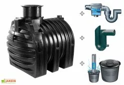 GreenLife Kit Cuve Recuperateur Eau Enterree 4500 L