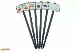 Mikado Lot De 6 Jalons Pour Semis Fruits Avec étiquettes – 45 Cm