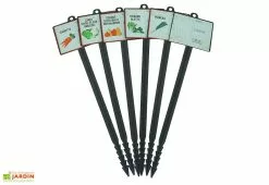 Mikado Lot De 6 Jalons Pour Semis Légumes Hivernaux Avec étiquettes – 45 Cm