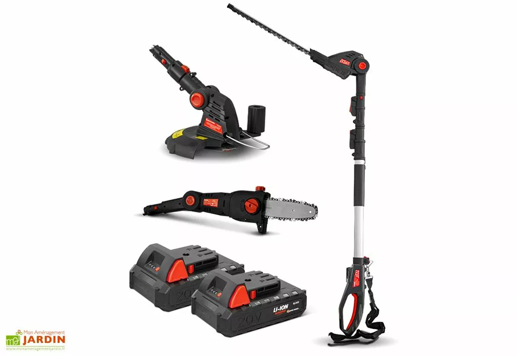 Elem Garden Outil De Jardinage 3 En 1 : Taille-haies, élagueuse Et Coupe Bordures – 20 V 3 Elem Garden Outil De Jardinage 3 En 1 : Taille-haies, élagueuse Et Coupe Bordures – 20 V