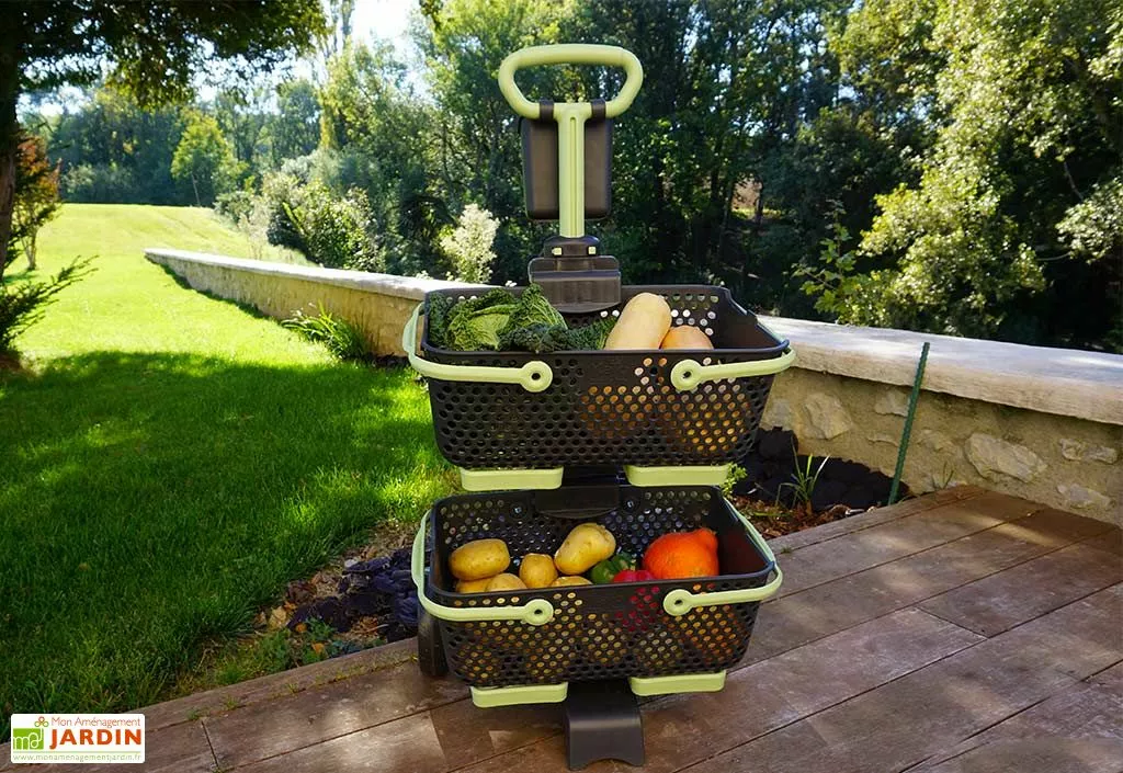 Chariot à Roulettes Avec Paniers De Récolte 15 L - Kajo 4 Chariot à Roulettes Avec Paniers De Récolte 15 L - Kajo – Image 2